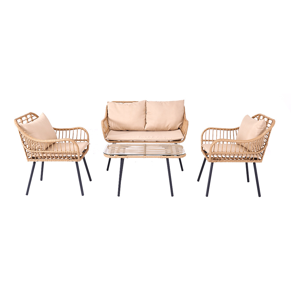 2-Seat Rattan Sofa Set