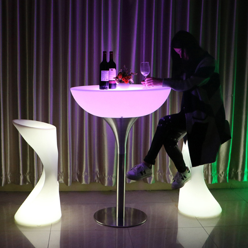 LED integrated luminous dining table