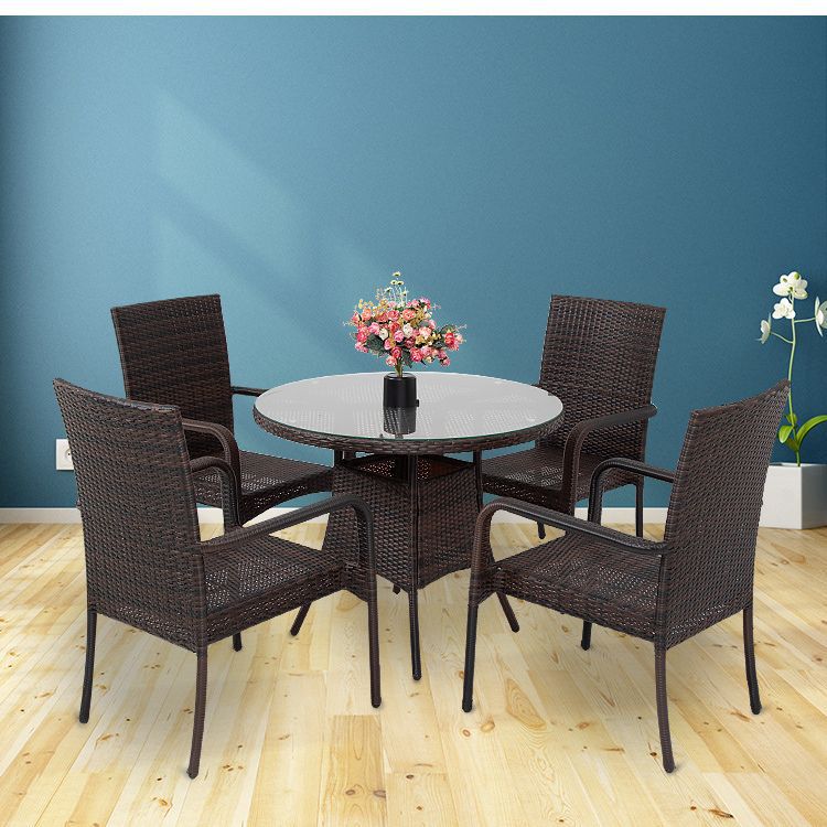 rattan dinning table set 