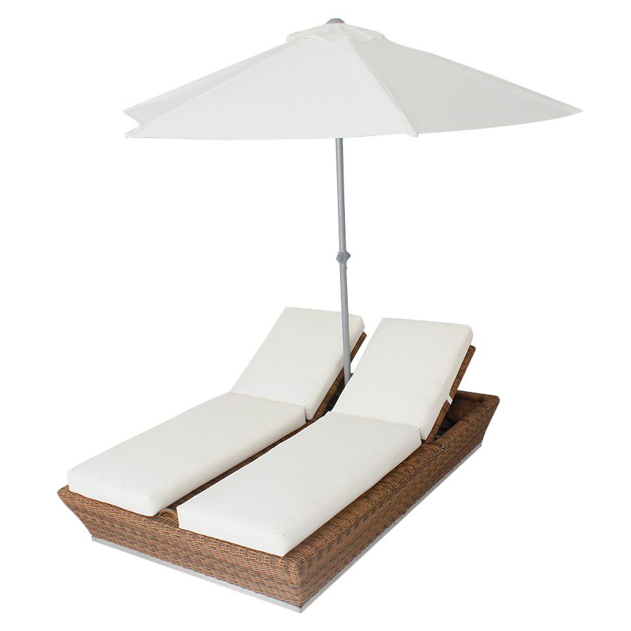 rattan lounge chair with storage