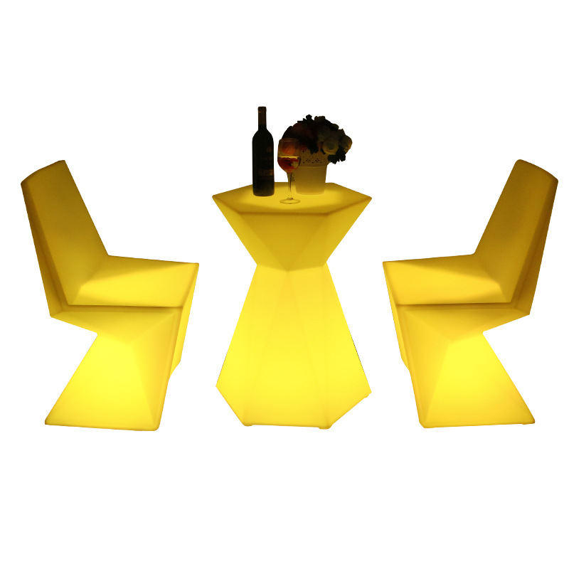 Bar Acrylic Luminous Dining Chair Combination