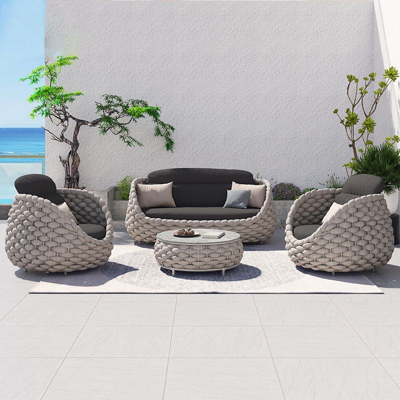 courtyard unscreen rattan sofa